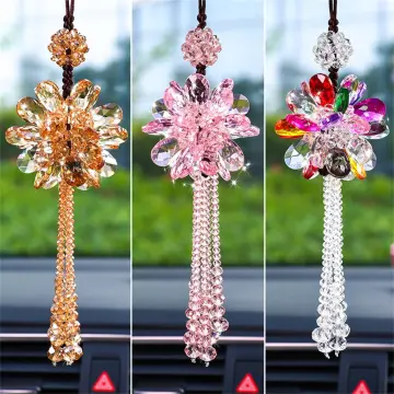 Rearview Mirror Ornaments Bling Car Mirror Hanging Accessories
