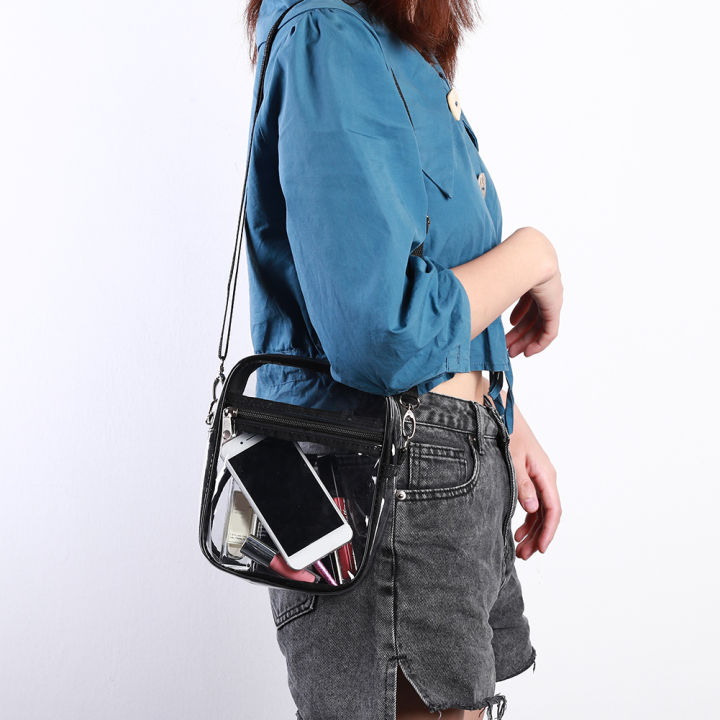 ready-กระเป๋าถือใบเล็กสำหรับชายหญิง-กระเป๋าถือกระเป๋าแมสเซ็นเจอร์แบบโปร่งใสชายหาดสำหรับเดินทางลำลอง