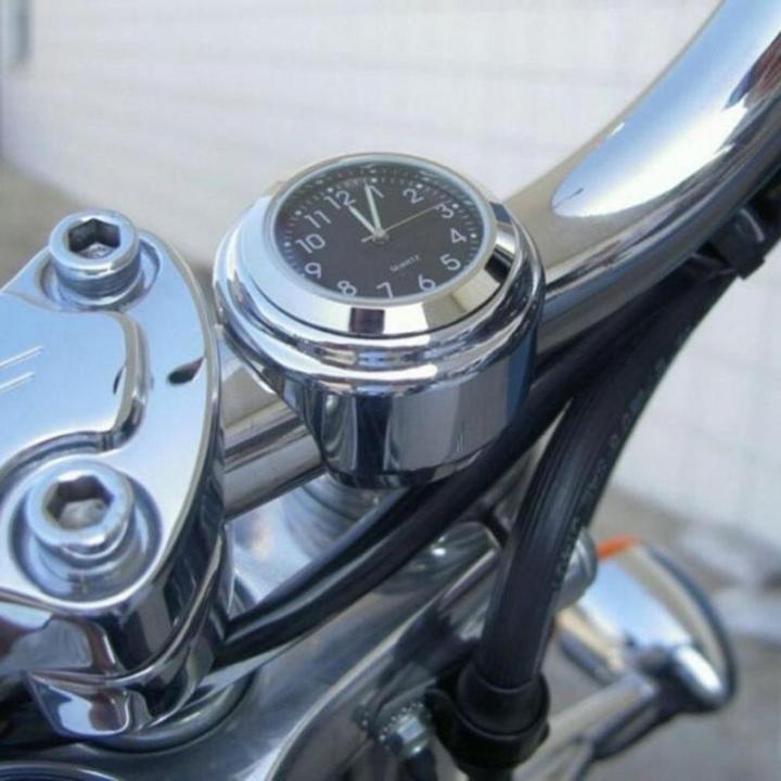 universal-7-8-waterproof-chrome-motorcycle-handlebar-mount-quartz-clock-watch-aluminum-luminous-clock-moto-black-accessorie-newadhesives-tape