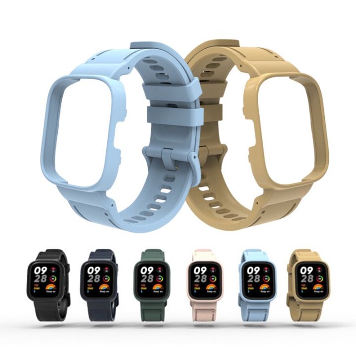 Silicone Strap with Case for Redmi Watch 3 Active Replacement Sport Wrist  band Bracelet Redmi Watch 3