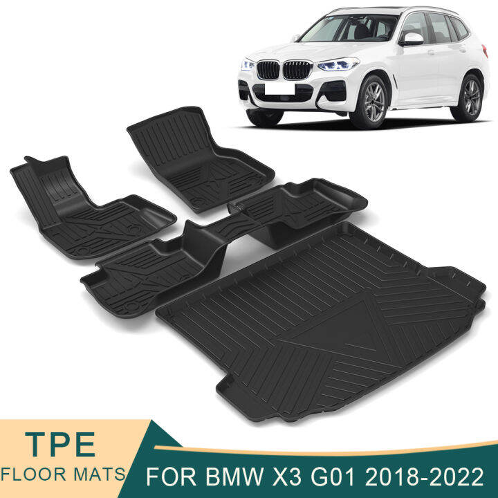 For BMW X3 G01 20182023 Auto Car Floor Mats AllWeather TPE Foot Mats