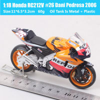 Guiloy 1:18 Scale Honda Repsol RC211V #26 Dani Pedrosa 2006 GP Rider Motorcycle Model Diecast Moto Bike Toy Vehicles Souvenir