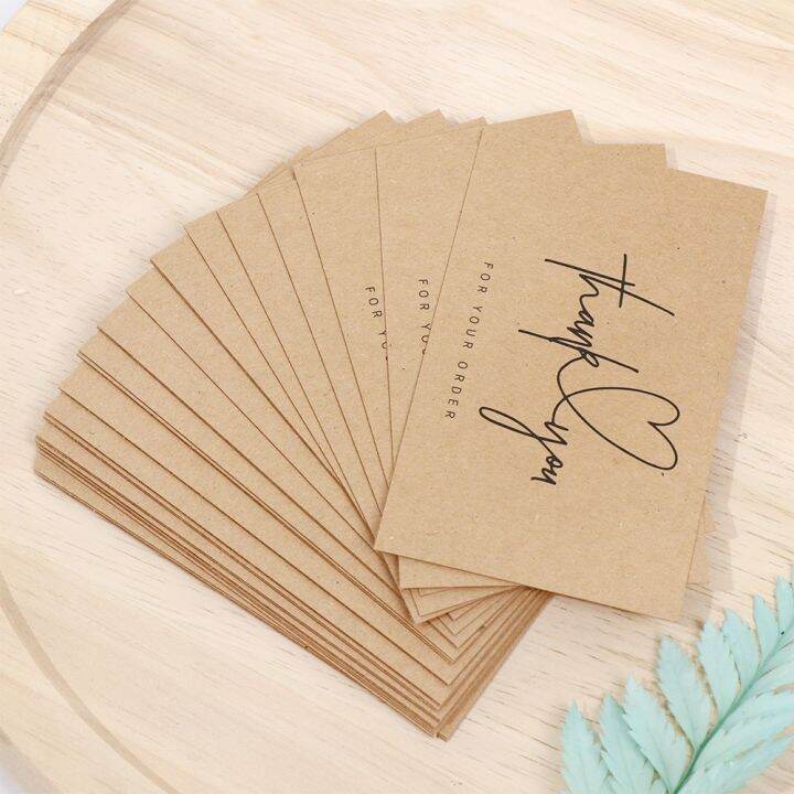 30Pcs Greeting Tags Thank You For Your Order Kraft Paper Card Shop ...