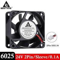 100 PCS LOT Gdstime 6025 60mm 60x60x25mm 6cm DC 24V 2Pin Machine Power Motor Exhaust Brushless Computer Case Cooling Cooler Fans Cooling Fans