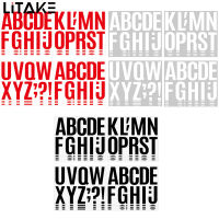 สติ๊กเกอร์ติดผนังตัวอักษร4นิ้วไวนิลขนาดใหญ่24แผ่นสติกเกอร์สำหรับจดหมาย272ตัวสำหรับหน้าต่างกล่องจดหมายบอร์ดติดประกาศ
