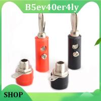 B5ev40er4ly SHOP 4pcs 4mm Banana Plug+Socket Connectors Female Male Insert Connector Nickel Plated DIY