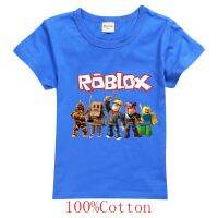 Roblox PIGGY Short-sleeved 4-12 Years Old Cartoon Animated Characters Casual Printed T-shirt Fashion Trend Korean Multicolor Top