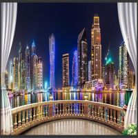 ⊕ Night City Night Scene Specializing in the production of wallpaper murals custom photo wall