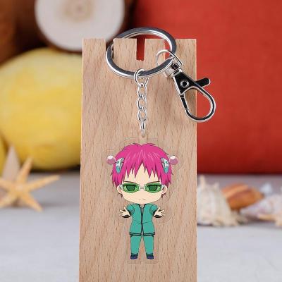 The Disastrous Life of Saiki Kusuo Anime Keychain Transparent Double-sided Pendant Acrylic Key Ring Holder Bag Charm  keychains Key Chains