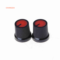 ?【Lowest price】CHANGDA 2pcs ห้าสีหน้าพลาสติกสำหรับหลุม Potentiometer แบบหมุน6mm ลูกบิด