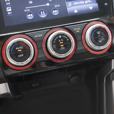 3 Pcs Car AC Knob Adjustment Switch Decor Ring Trim For Subaru Forester SJ 13-18 XV Crosstrek GP 12-17 Auto Interior Accessories