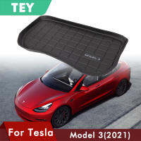 TEY New Model3 Car Front Rear Trunk Mat for Tesla Model 3 2021 Accessories TPE Mats Waterproof Wearable Cargo Tray Storage Pads