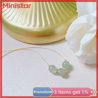 Ministar สร้อยคอลูกปัดนำโชคแนววินเทจสำหรับผู้หญิงทำด้วยมือสวยโซ่ไหปลาร้าเบาเครื่องประดับแฟชั่นเทรนด์