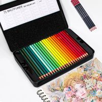 Lele Pencil】ชุดดินสอสีมืออาชีพ72/120/180สีแกนแว็กซ์นุ่มที่เหมาะสำหรับการสเก็ตช์สมุดวาดรูปแรเงาในกล่อง