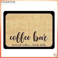 CHANFEN เสื่อเครื่องชงกาแฟที่สะดวกสบาย1ชิ้น,เสื่อเอสเพรสโซ่จานรองบาร์กาแฟอุปกรณ์บาร์กาแฟอุปกรณ์บาร์กาแฟและเสื่อกาแฟจัดระเบียบ