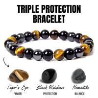 【hot】❣  Magnetic Hematite Tiger Obisidian Men Protection Weight Loss