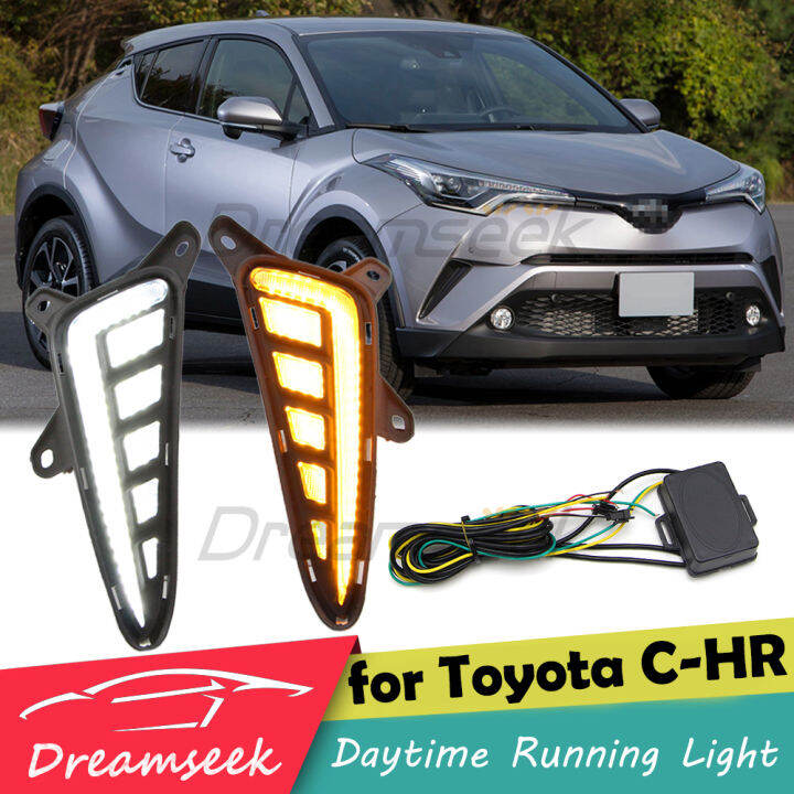 LED DRL Fog Light for Toyota C-HR CHR 2017 2018 2019 Daytime Running ...