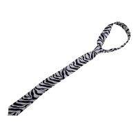 Unisex Casual Necktie Skinny Slim Narrow Neck Tie - Zebra