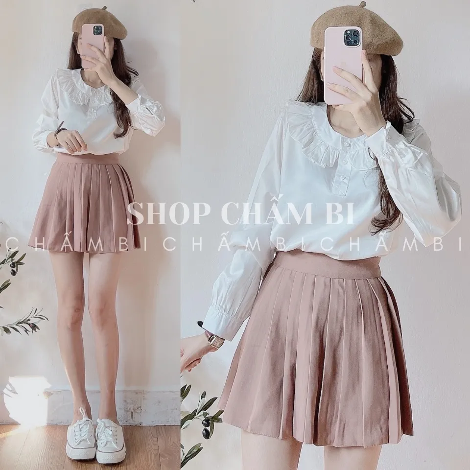 Áo kiểu nữ đẹp A.256 Áo sơ mi nữ dài tay dáng babydoll cổ bèo cánh tiên 3 cúc ngọc cực xinh | Lazada.vn Áo Kiểu Nữ Đẹp A.256 Áo Sơ Mi Nữ Dài Tay Dáng Babydoll Cổ Bèo Cánh Tiên 3 Cúc Ngọc Cực Xinh | Lazada.Vn