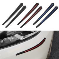 2PCS Anticollision Protectors Auto Accessories Universal Carbon Fiber Rubber Car Bumper Lip Strip Exterior Decoration Mouldings Wires  Leads Adapters