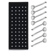 【HOT】 60PCS/Lot Mixed 2MM Punk Rhinestone Men Ladies Piercing Stud Pin Ear Jewelry