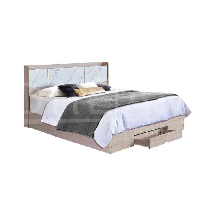 เตียงนอน-icon-5-ฟุต-model-bs-504-ดีไซน์สวยหรู-สไตล์เกาหลี-หัวตรง-หัวเตียงวางของได้-สินค้ายอดนิยม-แข็งแรงทนทาน-ขนาด-150x205x125-cm