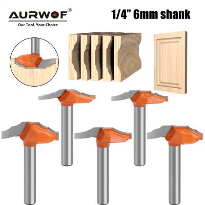 【LZ】 1PC 6MM 6.35MM Shank Milling Cutter Wood Carving Door Frame Router Bit For Wood Carbide Lassical Door Cabinet Bits Woodworking