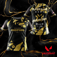 New！2023！Promotion Champion Short Sleeve Printed Valent Game for Life Players CSGO Fortite pubg PC Game 2023 High quality products （Freeprinting of names）