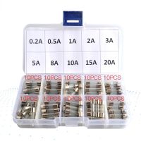 100Pcs Set 5x20mm Quick Blow Glass Tube Fuse Assorted KitsFast blow Glass Fuses