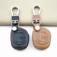 □✺ 100 Leather Key Fob Cover Case Hood Skin Protect Holder for Suzuki Sport SX4 Scorss Swift Vitara Amagatarai Window Grand Liana