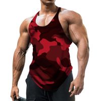 Summer Camouflage Tank Top Men Bodybuilding Gym t-Shirts Fitness Basketball Vests Singlets Sleeveless Shirt Tops Men Clothing
