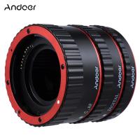 Andoer TTL Auto Focus AF Macro Extension Tube Ring for Canon EOS EF EF-S 60D 7D 5D II 550D Red