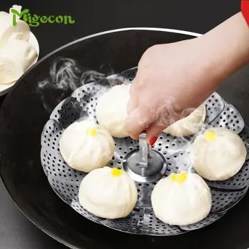 A Multi-functional Stainless Steel Grate Retractable Steamer Household Steamer  Small Steamer Buns Multi-functional Egg Steaming Plate Steaming Rack  Retractable Steamer