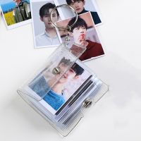 20 Pockets Photo Album for Mini Photo Sticker Jelly Color Card Holder 2 Inch Photos Holder Portable Kawaii Keychain