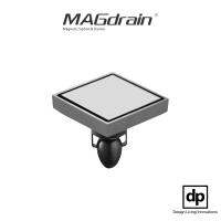MAGdrain ECO-750-Q ชุดท่อระบายน้ำวัสดุสเเตนเลส 304 ระบบป้องกันการย้อนกลับ (สามารถโชว์กระเบื้องเเละหน้าสแตนเลส)  ขนาด 4x4 นิ้ว
