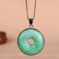 100 Natural green jade pendant necklace with 925 sterling silver jade necklace women pendants silver 925 jewelry necklace