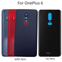 กระจกด้านหลังสำหรับ Oneplus 6 1+ 6 A6000เคสหลัง A6003ฝาหลังปิดโทรศัพท์ปลอกหุ้มช่องหลังพร้อมกล้อง + ตัวยึดติด