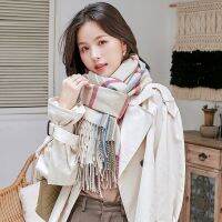 【Miki Xinyuan】วรรณกรรมผู้หญิง ArtScarfWinter ใหม่แคชเมียร์หนาเกาหลี Strawtilsall อบอุ่น FashionTassel ผ้าคลุมไหล่