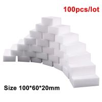 ✗۩☃ 100pcs/lot Magic Sponge Multi-functional Cleaning Eraser Melamine Sponge For Kitchen Bathroom Cleaning Accessories 100x60x20mm