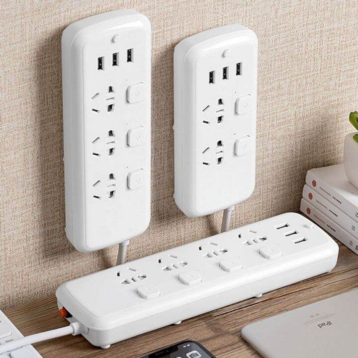 sub-control-socket-cattle-independent-switch-wall-power-strip-creative-multifunctional-usb-charging-household-16a-air-conditioning-power-strip