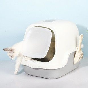 baby-pet-ห้องน้ำแมวทรงโดม-ห้องน้ำแมว-กระบะทรายแมว-รุ่น-ฝาเปิดเต็มใบ-cat-litter-box