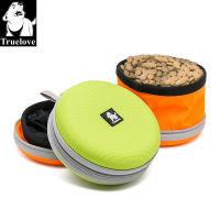 Truelove Pet Bowl Travel Foldable Collapsible 2 Bowls for Water Food Feeding Waterproof Portable Dog Bowl Dog Dispenser Feeder
