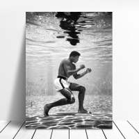 โปสเตอร์ Muhammad Ali ผ้าใบวาดภาพโปสเตอร์และภาพพิมพ์ห้องนั่งเล่นรูปภาพศิลปะผนังของตกแต่งบ้าน1ชิ้นกรอบภายในหรือไร้กรอบ