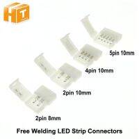 HVJ-Led Strip Connectors 2pin 8mm / 10mm  4pin 10mm 5pin 10mm Connector Clip 5pcs/lot For Single Color/ Rgb Rgbw Strip Light