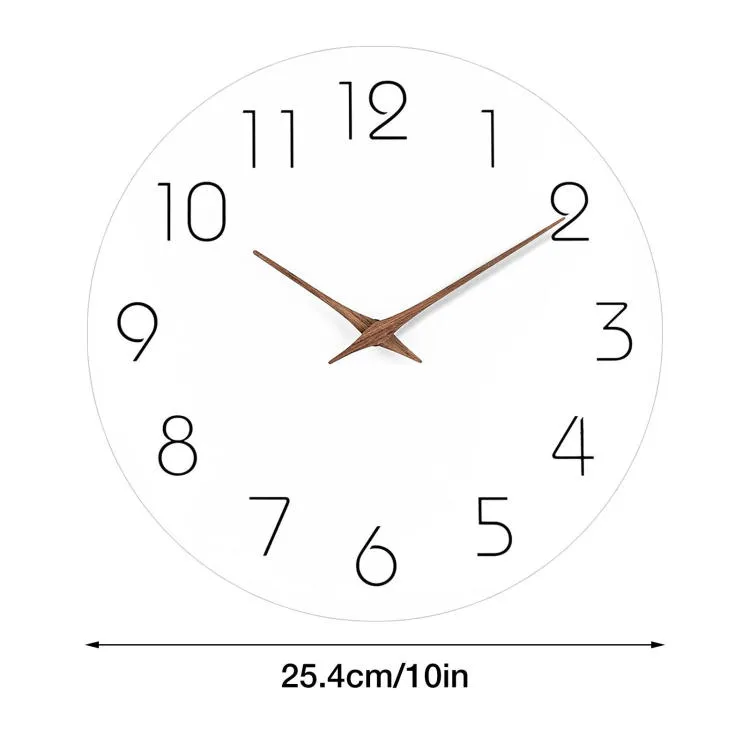 Non Ticking Wall Clock 10 Inch Simple Wall Clock for Office Non Ticking  Quartz Battery Operated Clock Wall Clocks Easy to Read School Hanging Clock  calm 