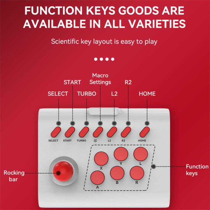 จอยสติ๊กคอนโซลแบบมีจอยสตื๊กสองอันเพื่อการแข่งขันอาร์เคด-y01ใช้ได้กับ-iphone-ios-android-pc-ไม้ต่อสู้