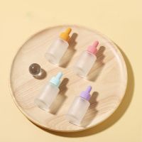 HOT JKCXLLAQESS 531[HOT SHEJIQWQESS 531] 2ชิ้น/ล็อต30Ml Frosted Glass Bottle Dropper Bottle For Perfume Empty Thick Glass Pipette Bottle Sample Serum Bottle Containers