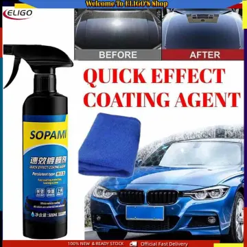 Car Coating Spray, Quick Effect Coating Agent, Oil Film Emulsion Glass  Cleaner, Quickly Coat Car Wax, 3 in 1 High Protection Car Coating Cleaning
