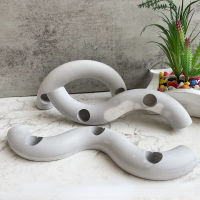 Line S-shaped Candle Holder Silicone Mold Candle Holder Plaster Mold Household Resin candlestick Ornaments Decorative Mold