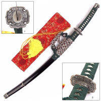 JAPAN คาตานะ ญี่ปุ่น Wakizash Tanto Sweord Samurai Ninja Yakuza Warrior Sabre Hamon Edo Gift ฮาม่อน ซามูไร นินจา ยากูซ่า วากิซาชิ ทันโตะ เอโดะ โอดาจิ ทาจิ สึรุงิ คะตะนะ นักรบ โบราณ กระบี่ แถม ถุงผ้าและแท่นวาง ของขวัญ ของสะสมหายาก แข็งแรงทนทาน